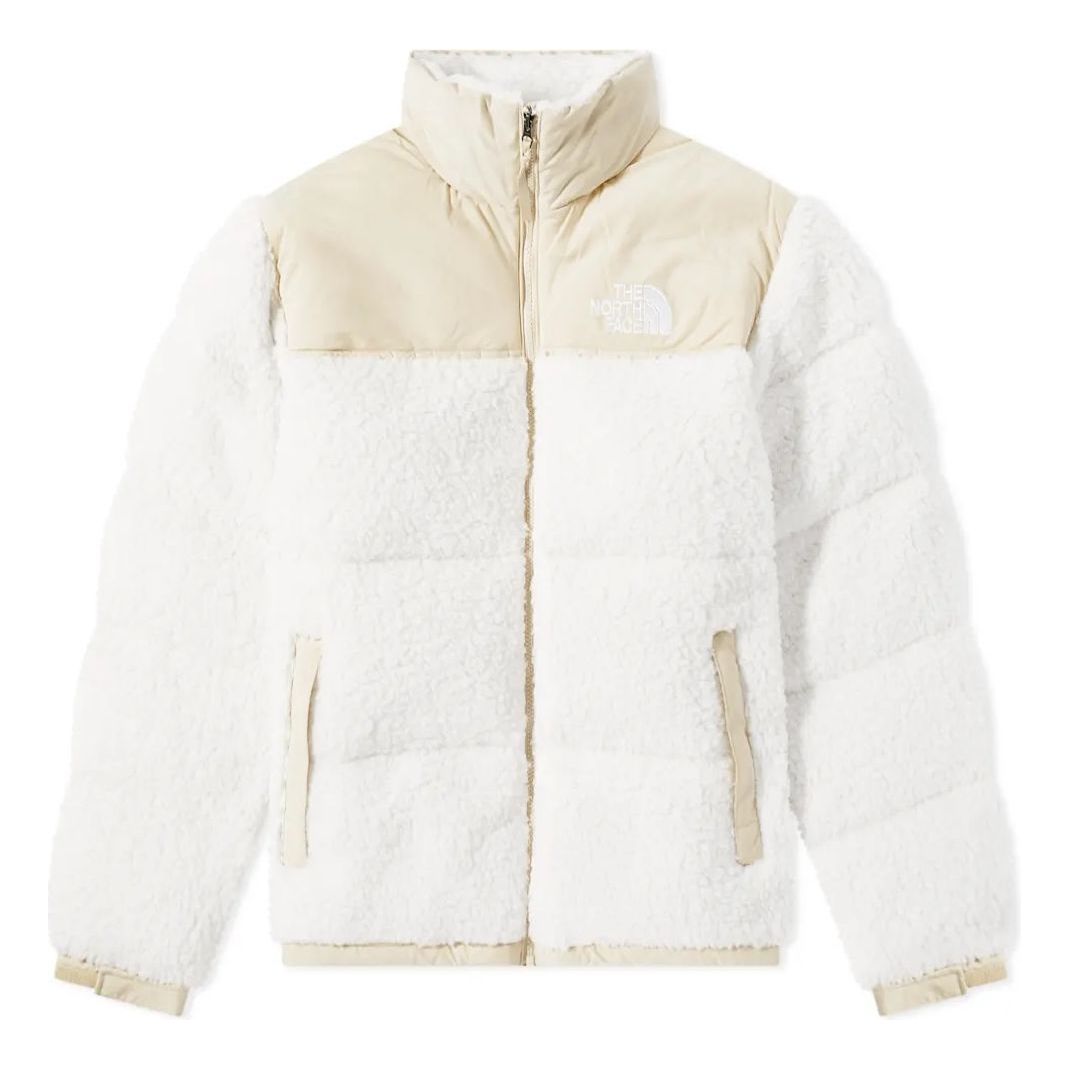 THE NORTH FACE High Pile 600 Fill Recycled Waterfowl Down Nuptse Jacket 'Gardenia White Gravel' NF0A5A84-4U0
