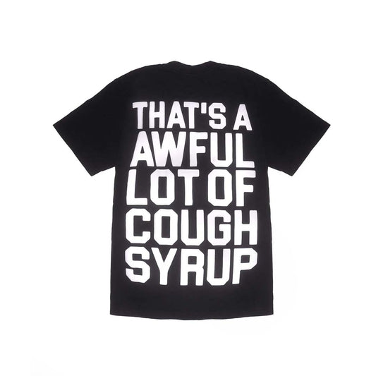 Awful Lot of Cough Syrup Black Spell Out Tee