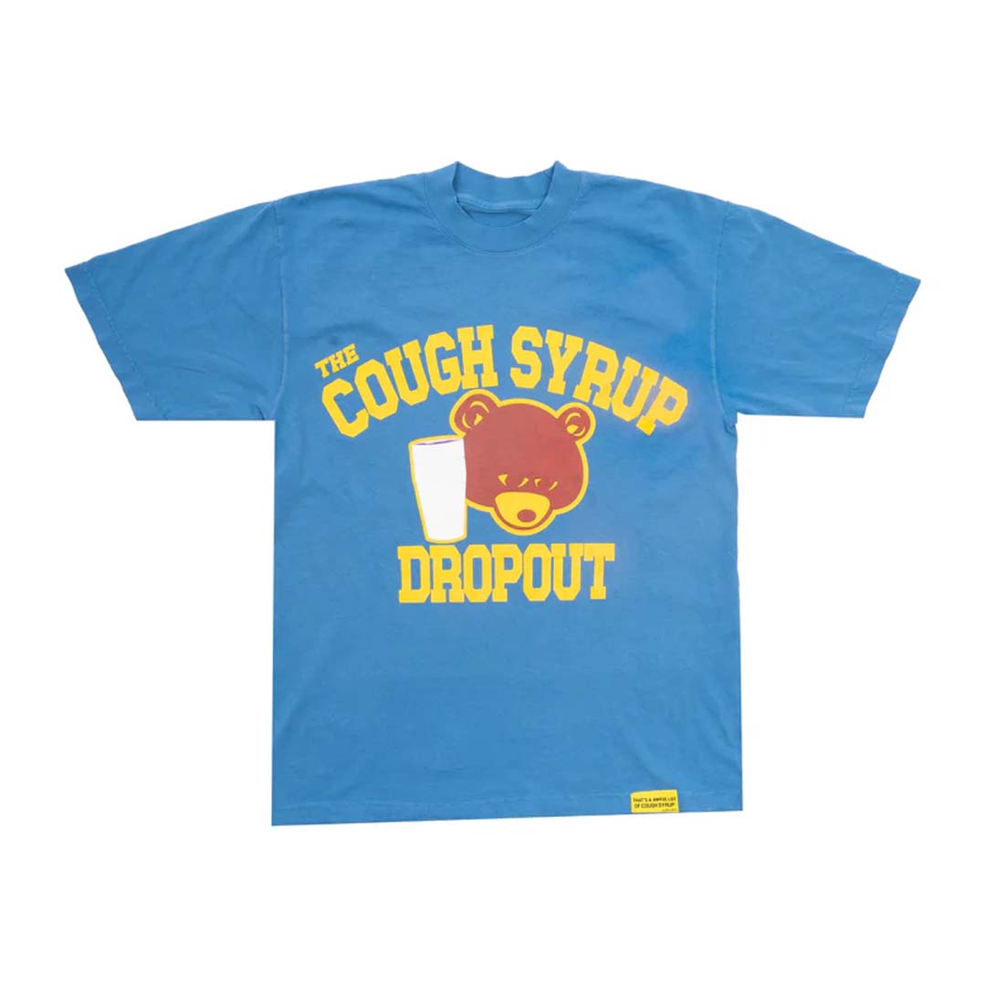 Awful Lot of Cough Syrup College Dropout Tee Baby Blue