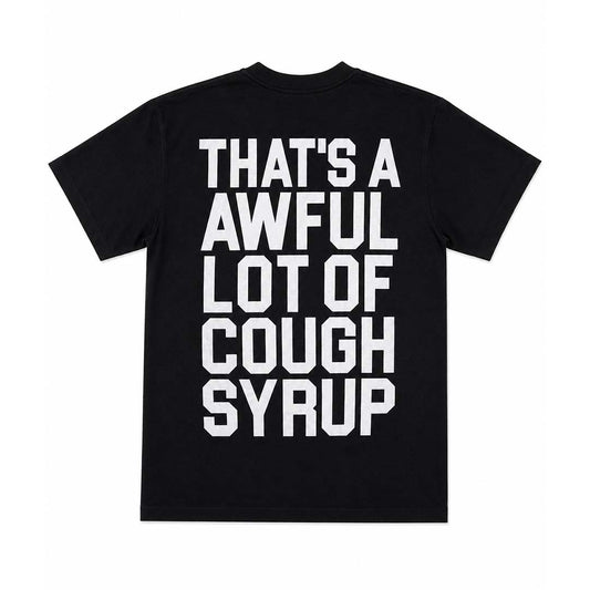 Awful Lot of Cough Syrup Loose Leaf Ski Resorts Black Snowman Tee