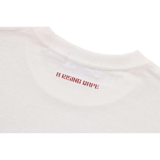 BAPE A Rising Ape Pocket Tee White