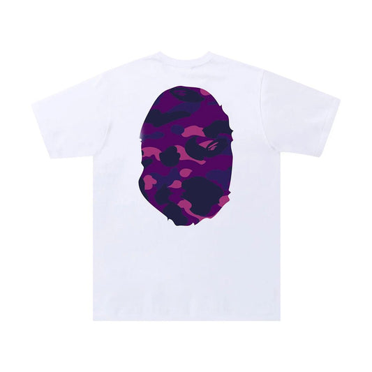 BAPe Color Camo Big Ape Head Tee White/Purple