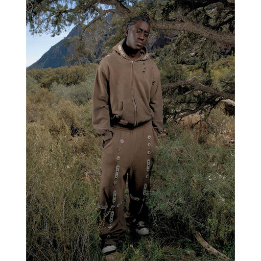 Bravest Brown Sapphire Zip Up Hoodie