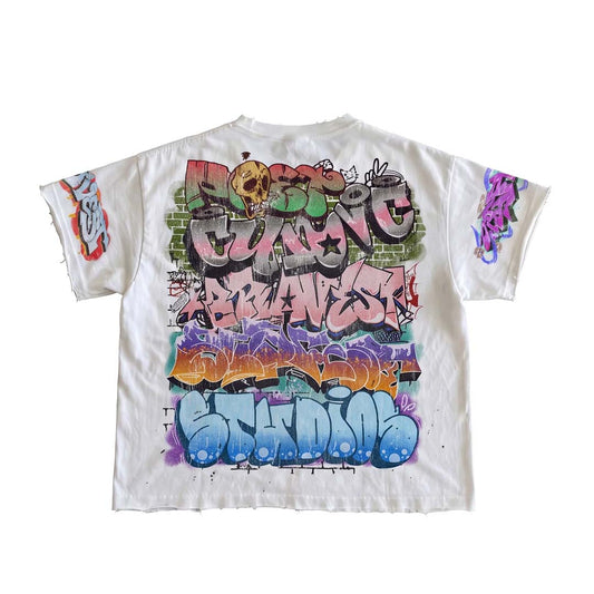 Bravest Studios White Graffiti Tee