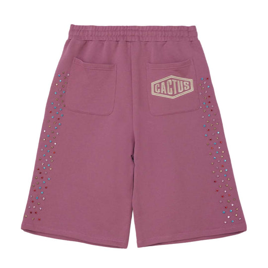 Cactus Valley Crystal Cactus Sweat Shorts Raspberry