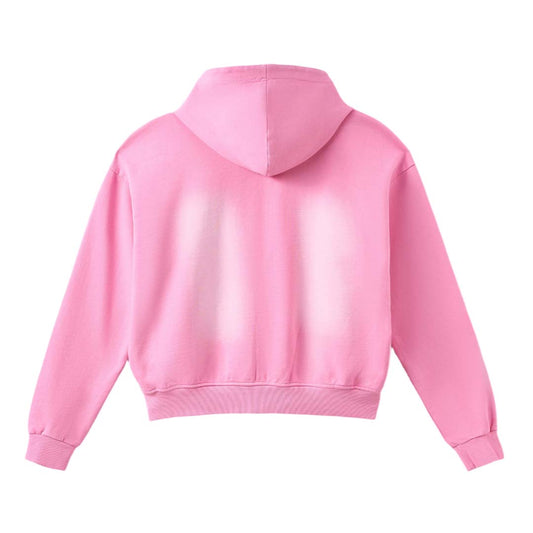 Cactus Valley Crystal Cactus Zip Hoodie Pink