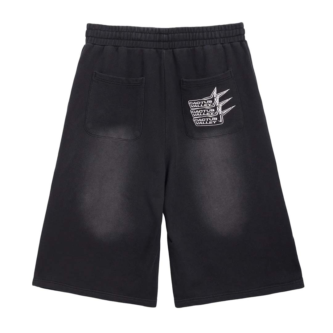 Cactus Valley CVX3 Faded Black Rhinestone Sweat Shorts
