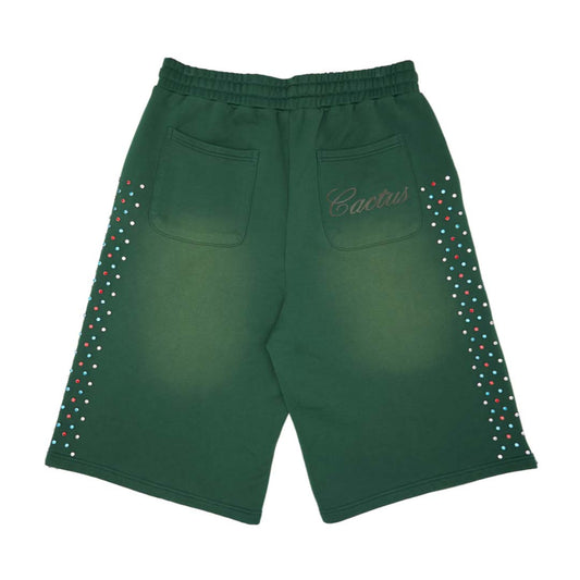 Cactus Valley Hidden Crystal Sweat Shorts Green