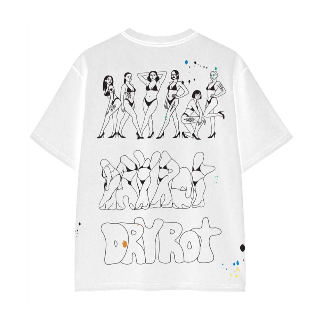 Dry Rot Dirty Silo White Faded Tee