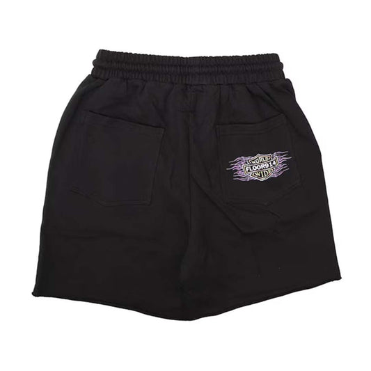 Floor 914 Sky Striker Shorts Black Wash Purple