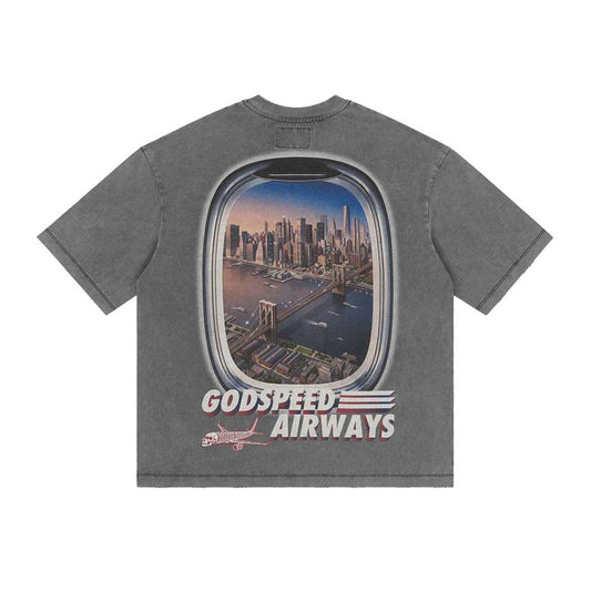 Godspeed Air NYC Pocket Tee Grey