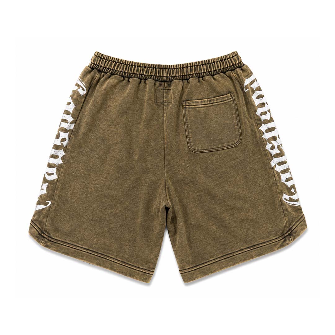 Godspeed Courtside Shorts Brown Wash White