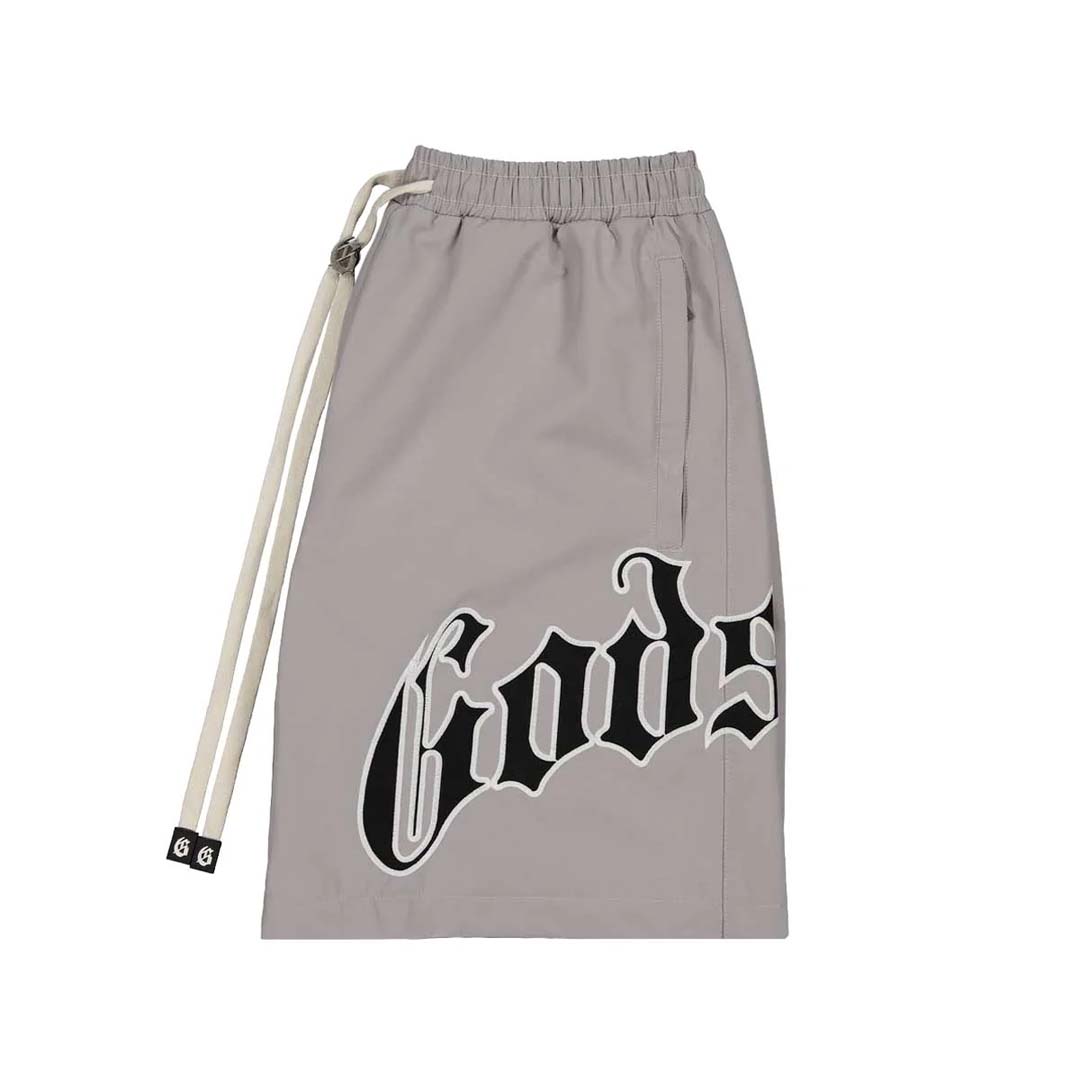 Godspeed OG Logo Nylon Shorts Grey Black