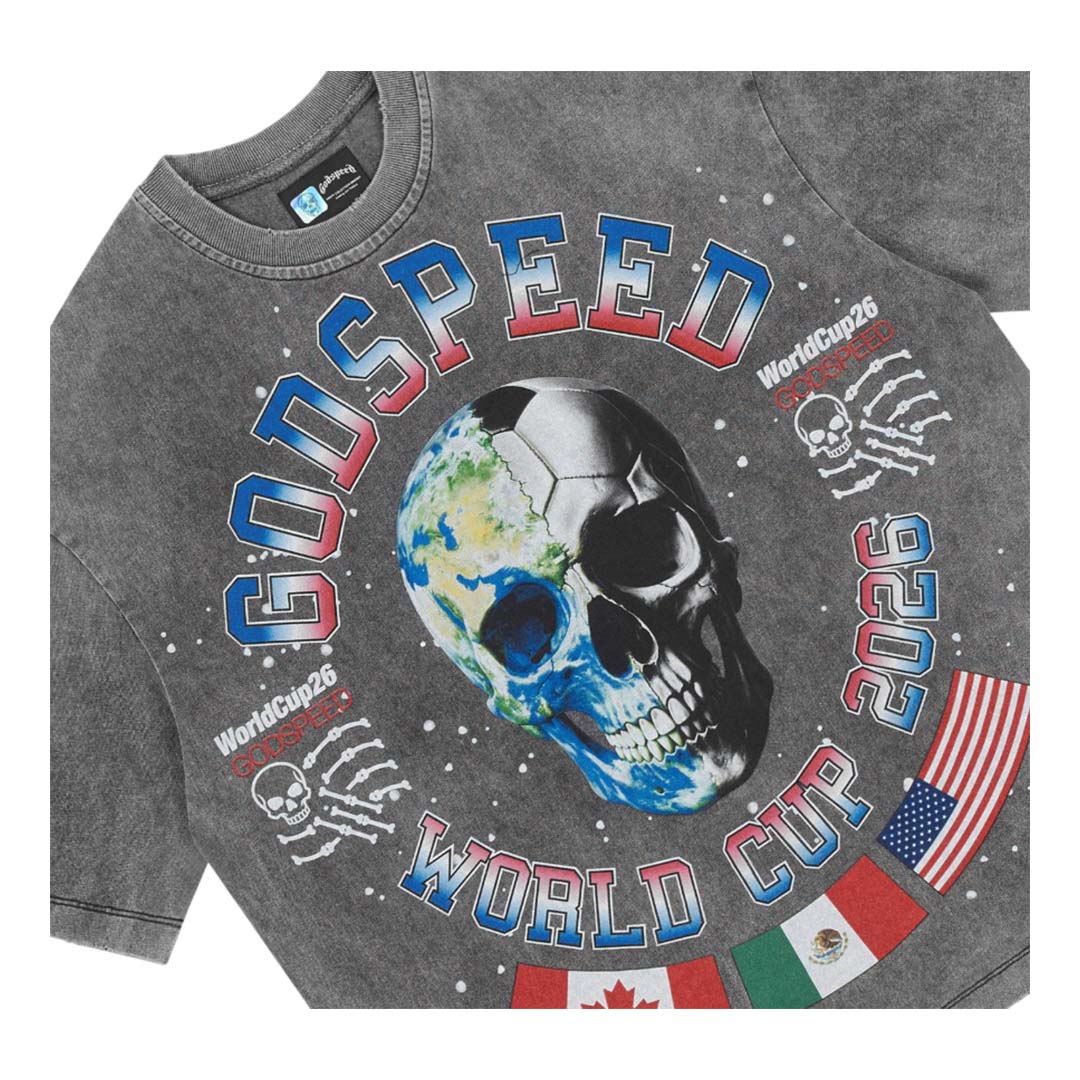 Godspeed Planet Futbol Tee Grey