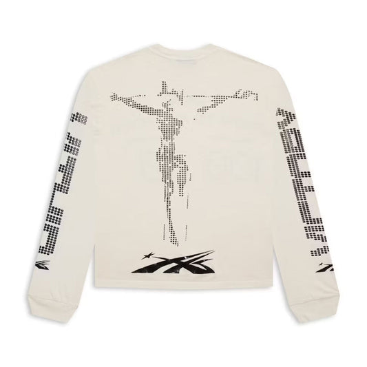 Hellstar Scoreboard Long Sleeve Tee Off White