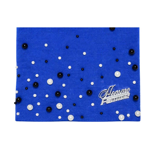 Homme Femme Gemstone Beanie Blue