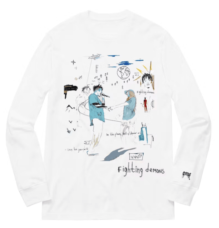 Juice Wrld X Revenge Party Never Ends LS Tee White