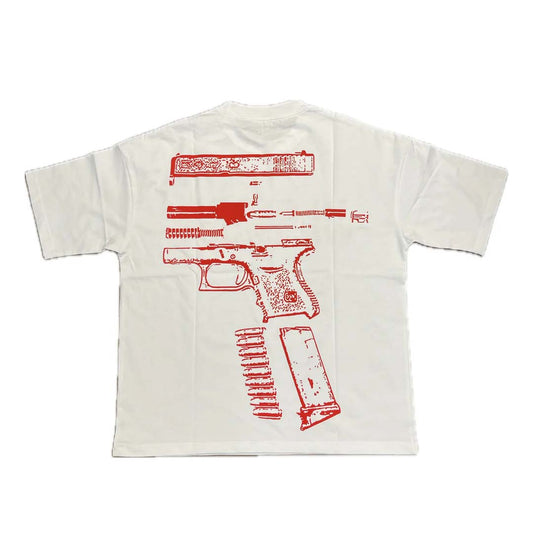 Kixkz In Glock We Trust Tee White Red