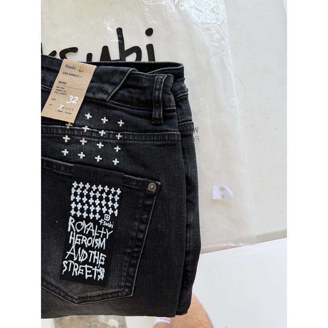 Ksubi Van Winkle Ace Black Sliced Jeans Black