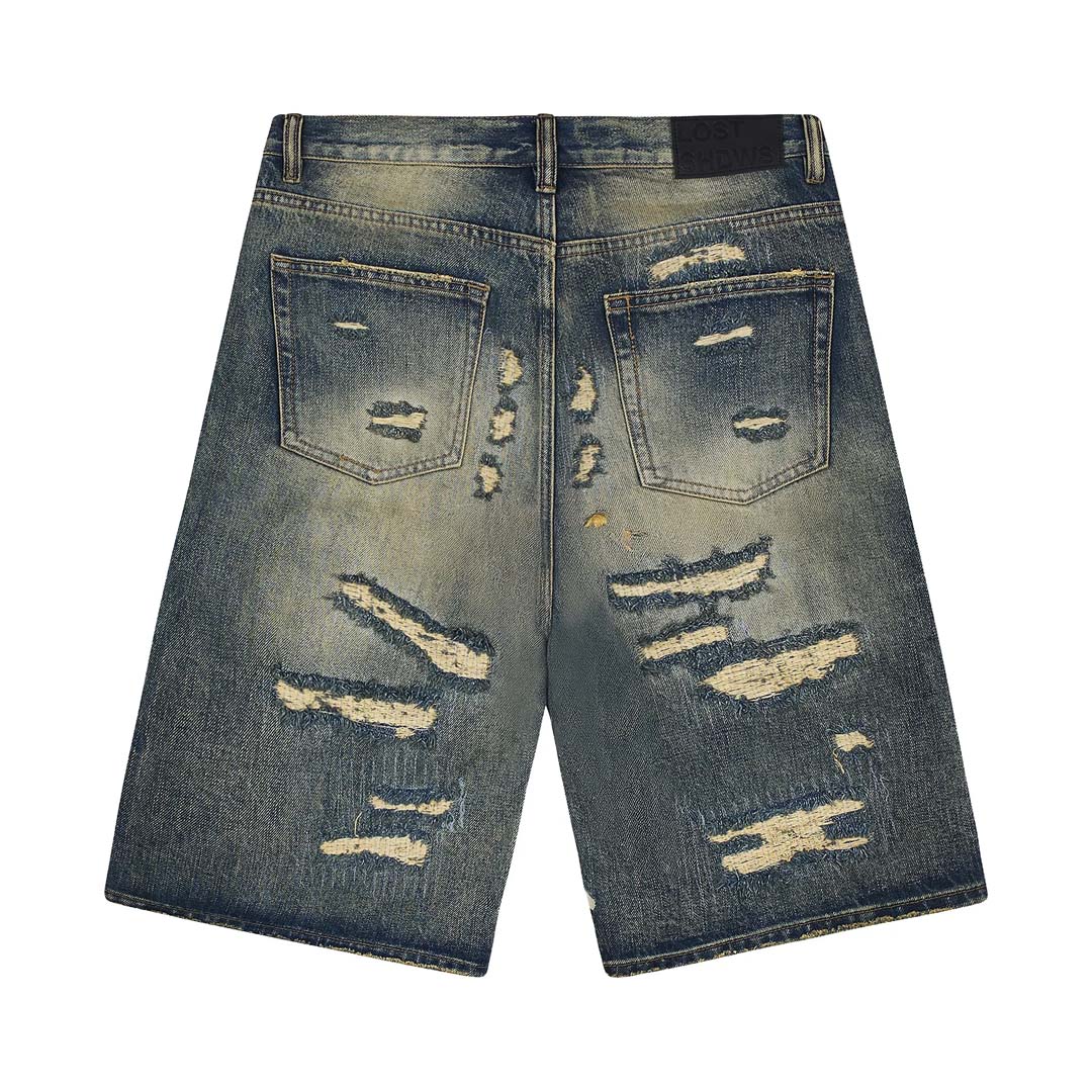 Lost Shdws Distressed Short Blue/Bone
