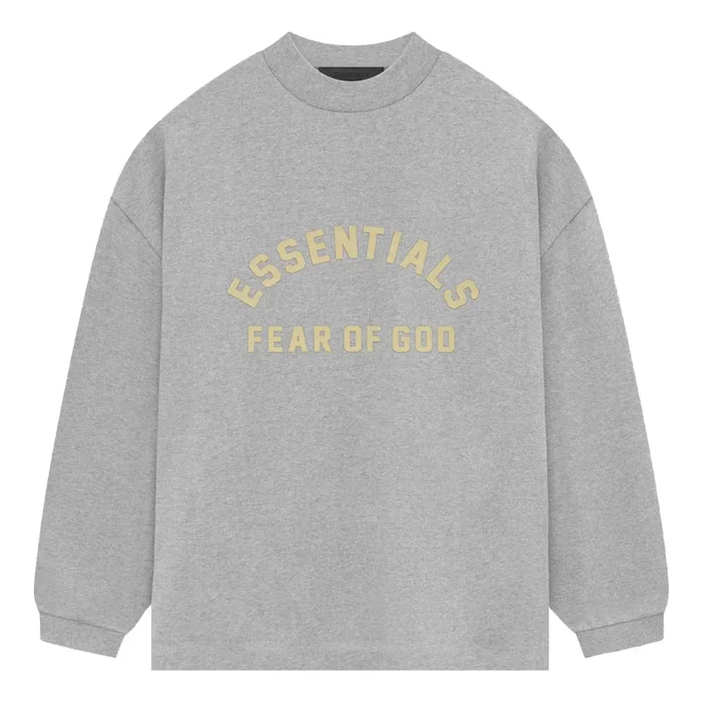 Fear of God Essentials SS24 Heavy Jersey Long-Sleeve T-Shirt 'Light Heather Grey' 125SP242016F