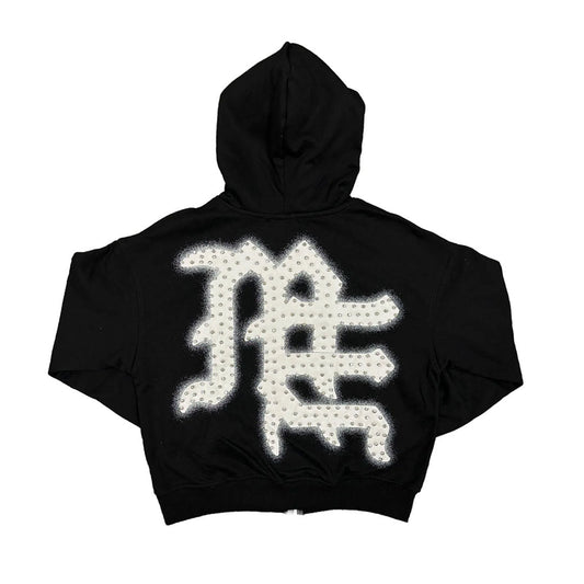 Mixed Emotions Black End Rhinestone Hoodie