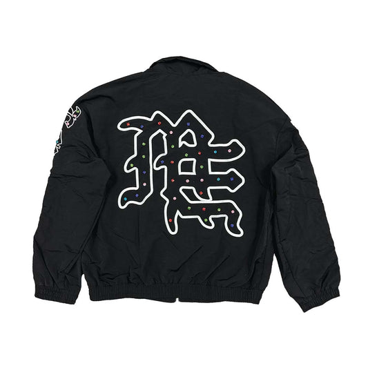 Mixed Emotions Rhinestone Nylon Jacket