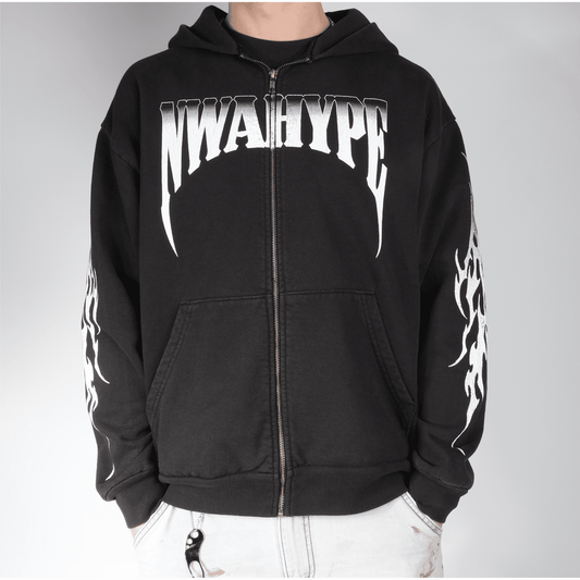 NWA Hype Faded Zip Up Hoodie