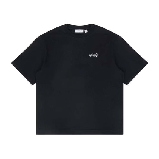 OFF-WHITE Paint Splatter Arrow Diag Skate Fit Tee Black White