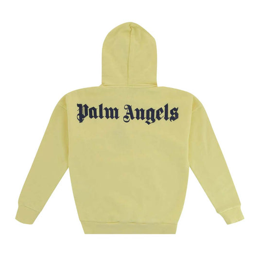 Palm Angels KIDS Classic Over Logo Hoodie Yellow Navy Blue