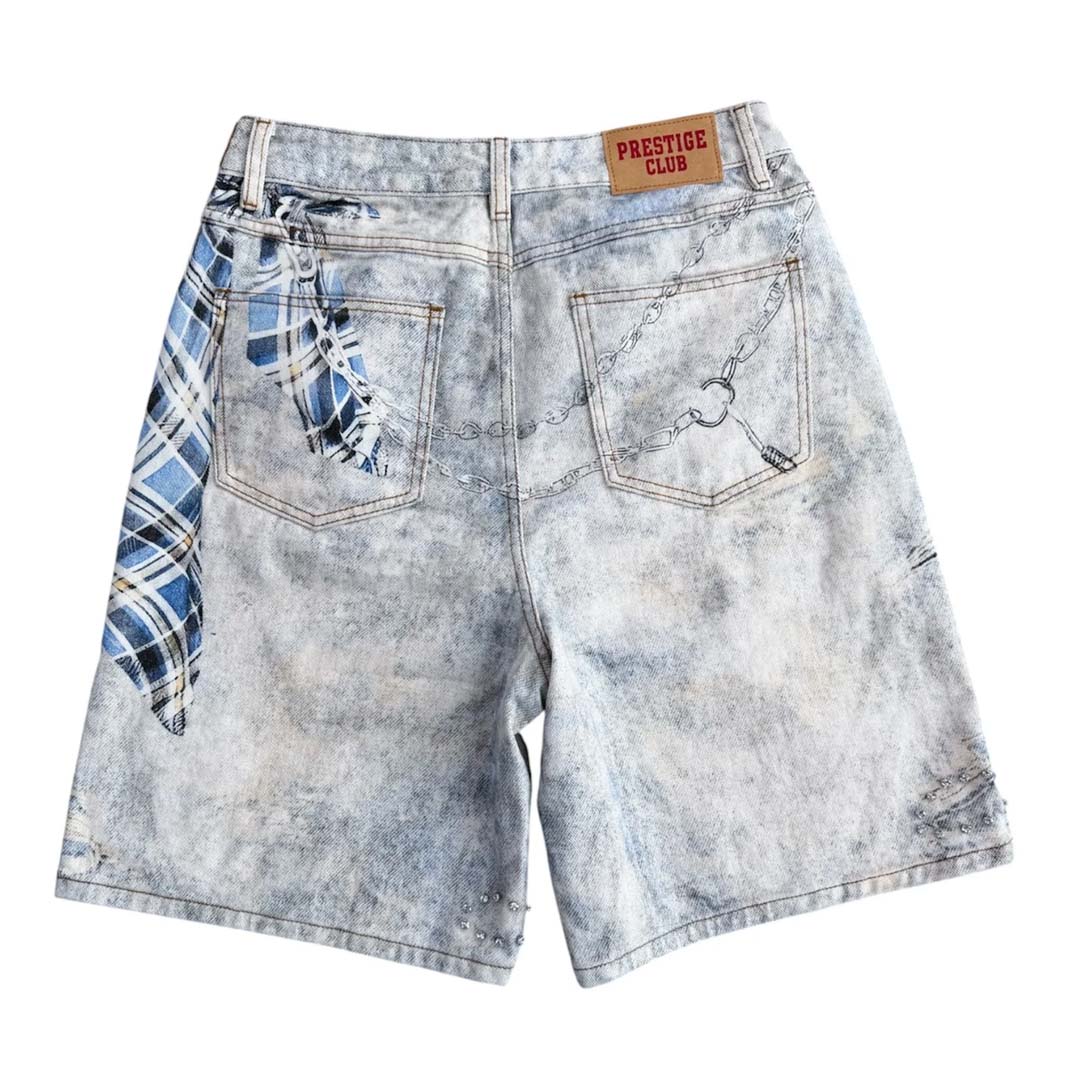 Prestige Club Blue Denim Shorts