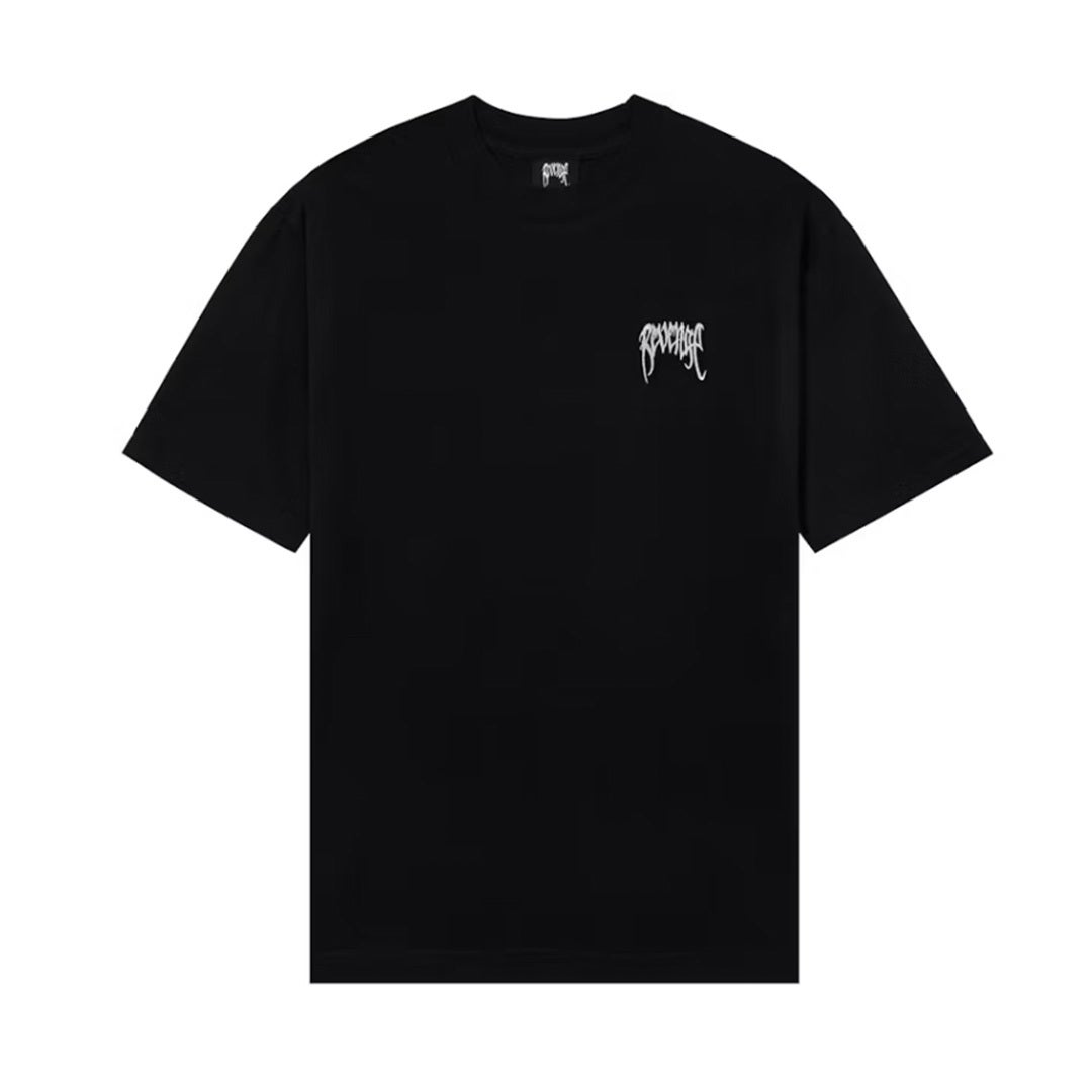 Revenge Embroidered Basic Tee Black