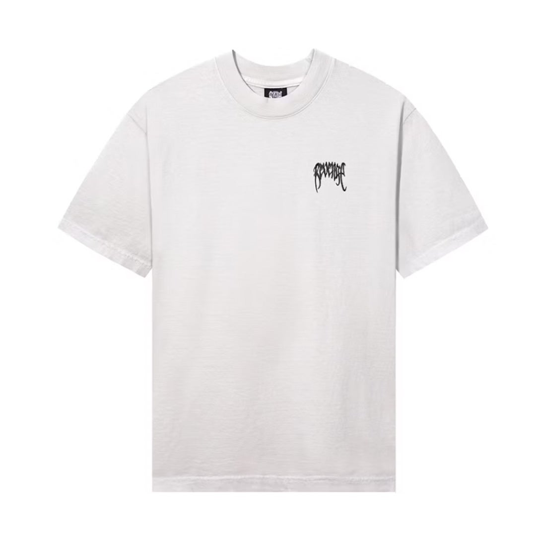 Revenge Embroidered Basic Tee Cement