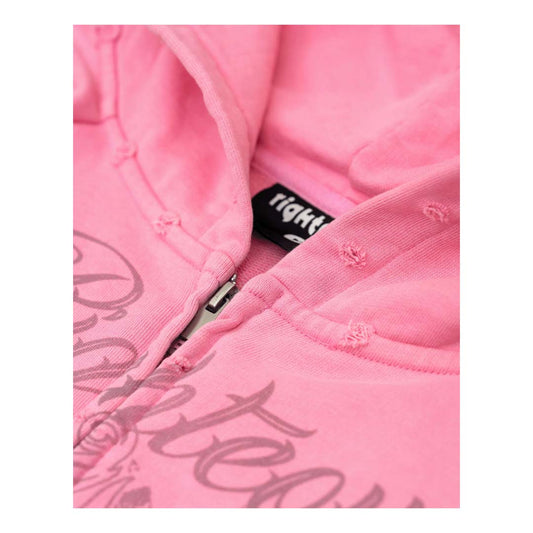 Righteous Tatted Believer Zip Up Hoodie Pink
