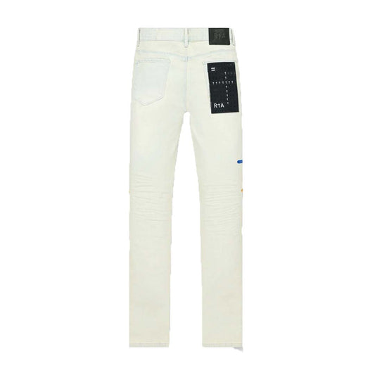RtA Bryant Stormy Sky Cross White Jeans