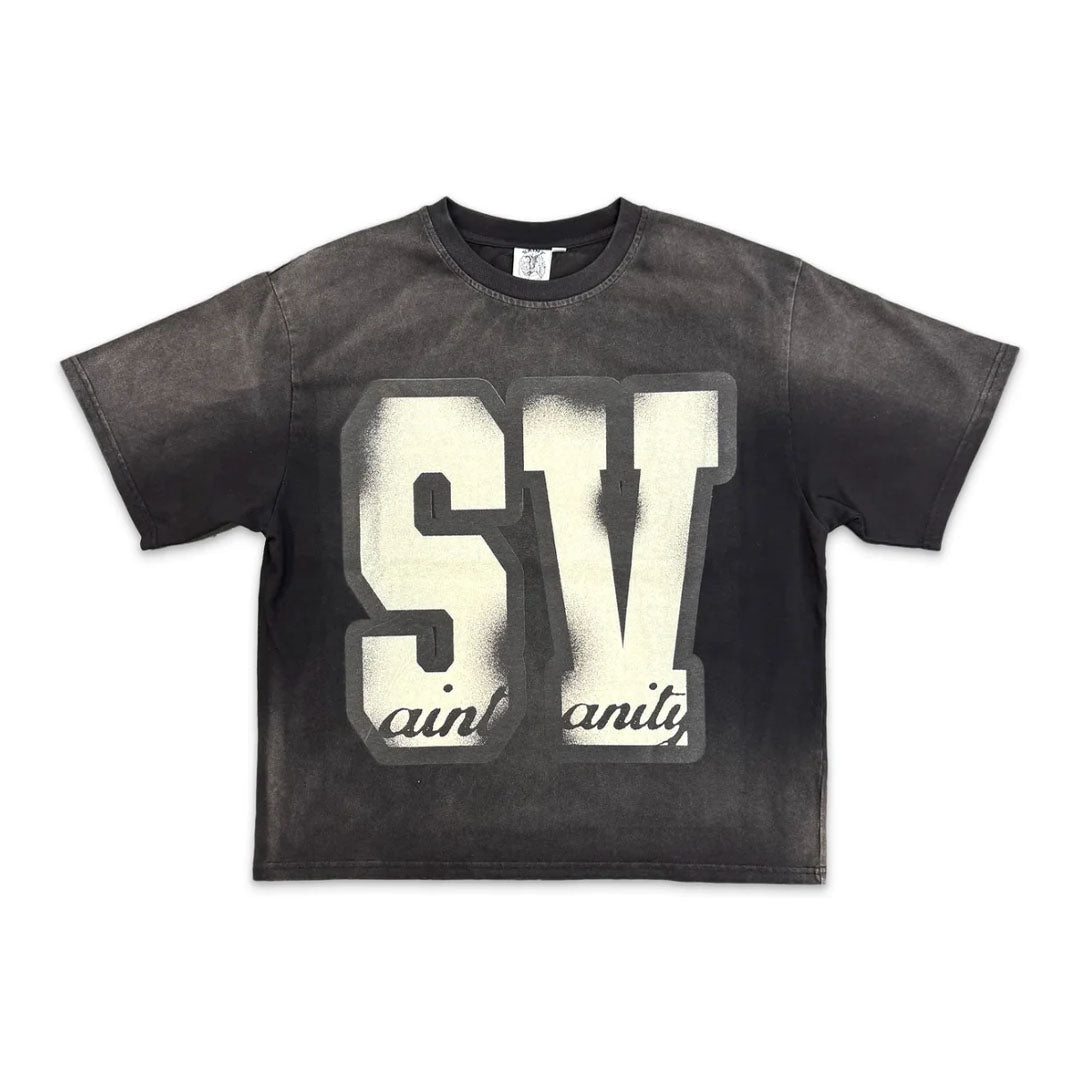 Saint Vanity SV Logo Tee Faded Black