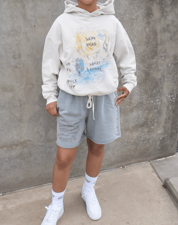 Saint Vanity Terry Shorts Grey