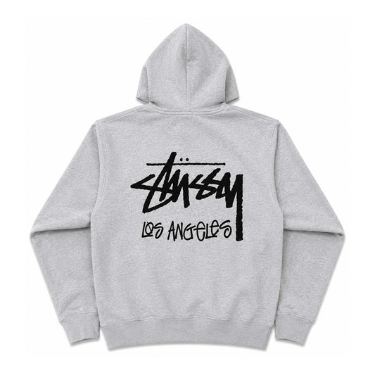 Stussy Ash Heather Grey Chapter Los Angeles Zip Up Hoodie
