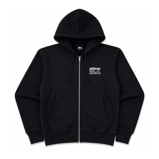 Stussy Black Common Wealth Zip Up Hoodie