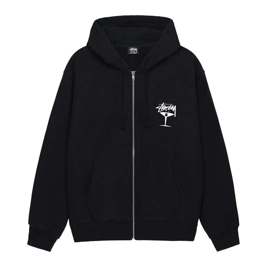 Stussy Martini Black Zip Up Hoodie