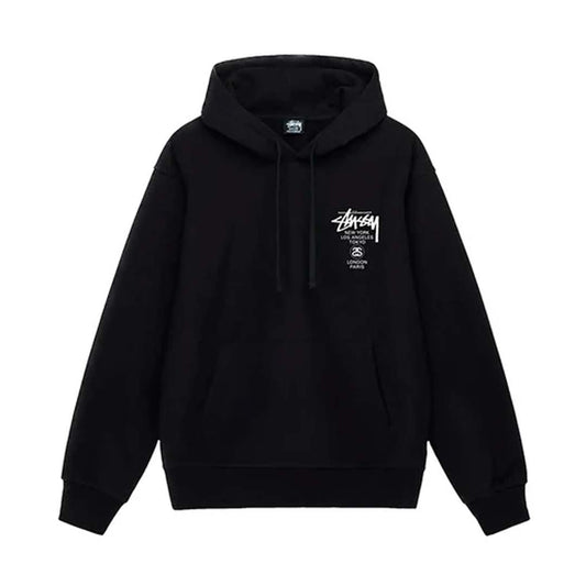 Stussy World Tour Hoodie Black