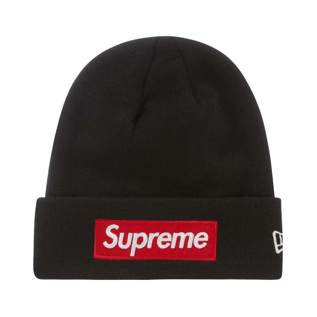 Supreme Black Red Box Logo Beanie