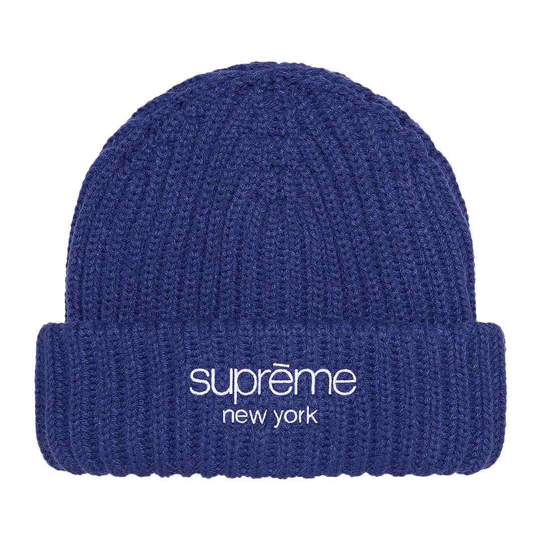 Supreme Chunky Ribbed Beanie 'Dark Royal'