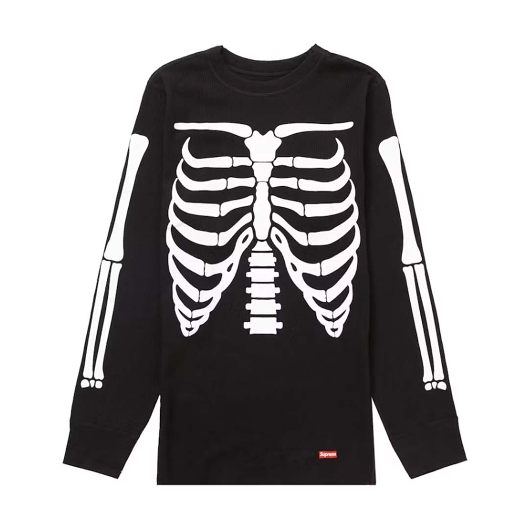 Supreme Hanes Bones Thermal Long Sleeve Tee Black
