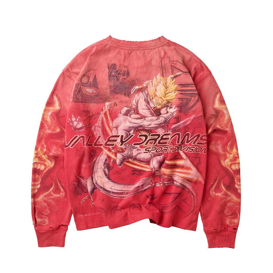 Vale Forever Budokai Long Sleeve Tee Faded Red