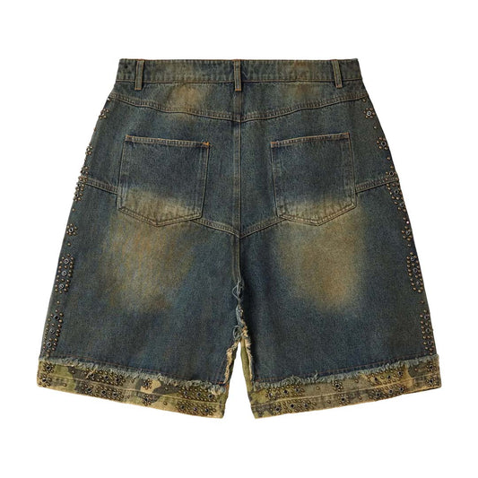 Vale Forever Double Dark Wash Blue Denim Jorts
