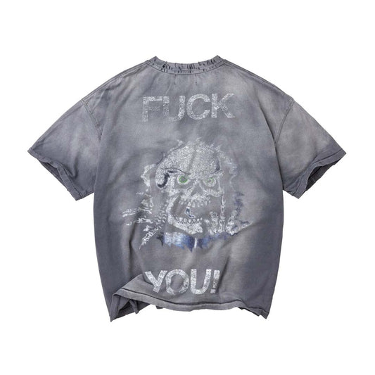 Vale Forever Skullie Faded Grey Tee 