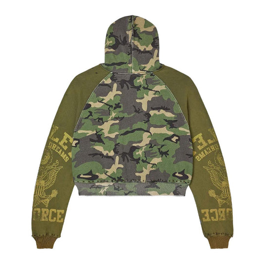 Vale Forever Terrain Zip Up Hoodie 'Green/Yellow'