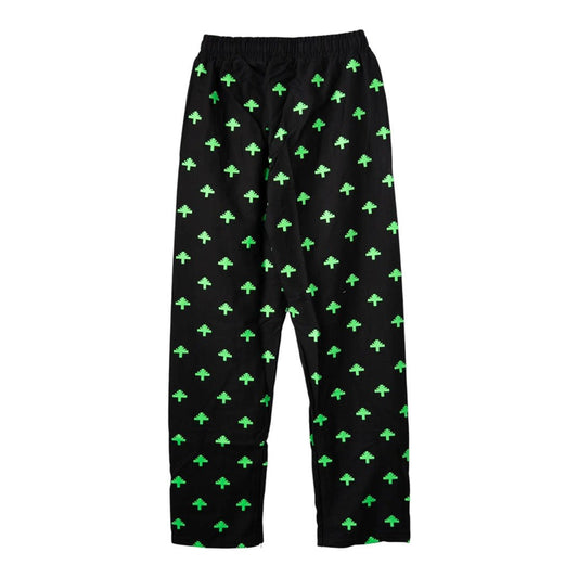 Vertabrae Everyday Logo Sweatpants Black Neon Green