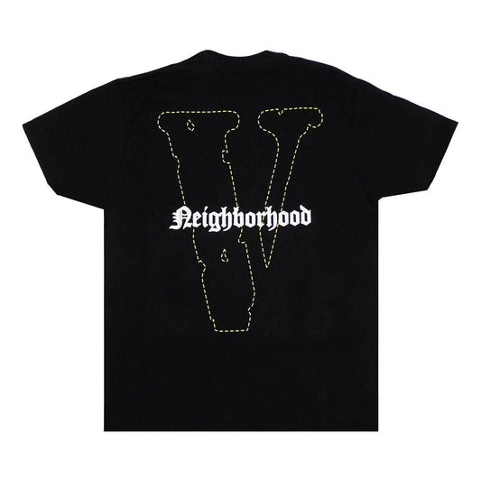 Vlone x Neighborhood Skull Short-Sleeve T-Shirt 'Black/Green'
